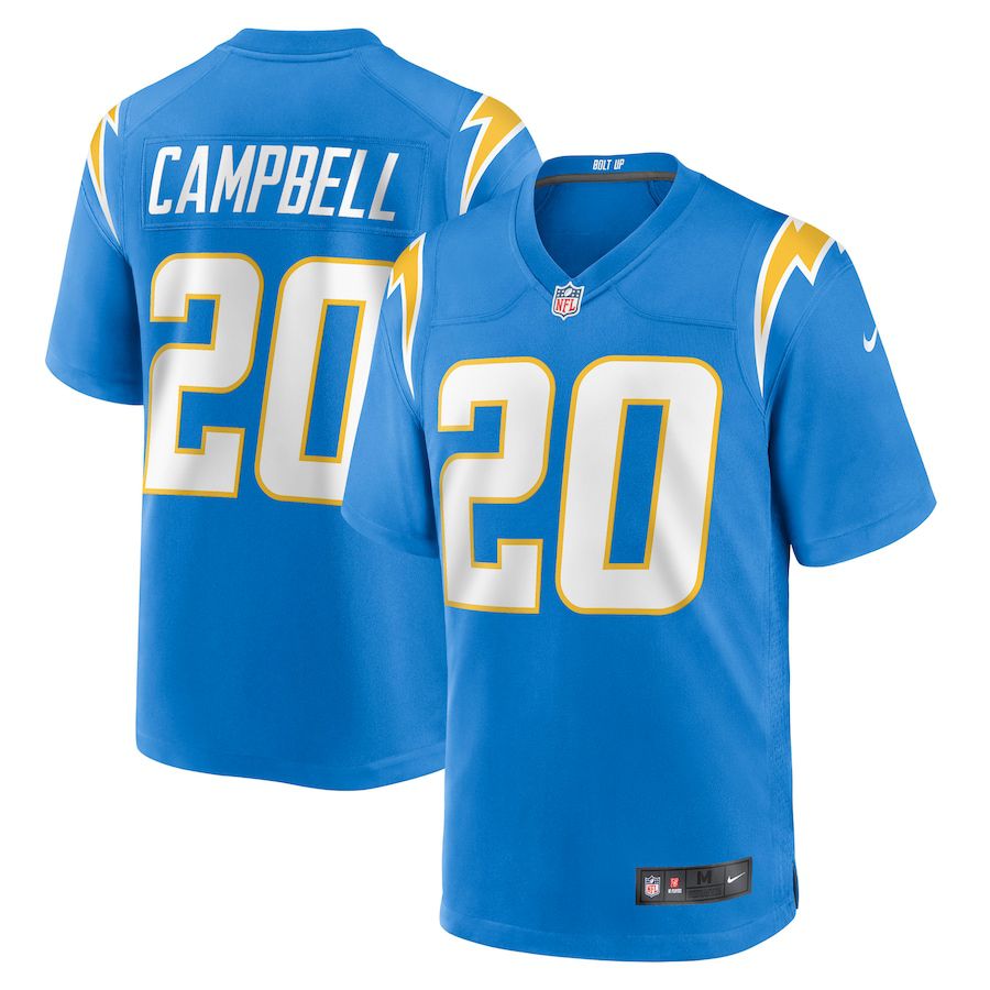 Men Los Angeles Chargers 20 Tevaughn Campbell Nike Powder Blue Game Player NFL Jersey